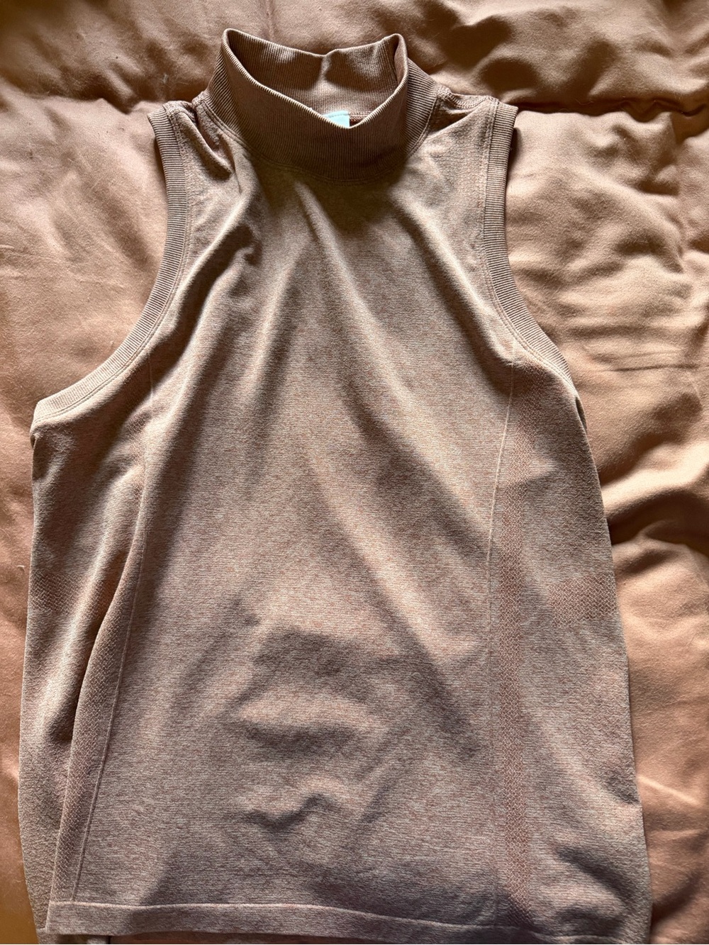 CALIA by Carrie Underwood Sleeveless Mock Neck Tank — Taupe